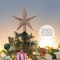 Ornativity Glitter Star Tree Topper - Christmas Champagne Decorative Holiday Bethlehem Star Ornament